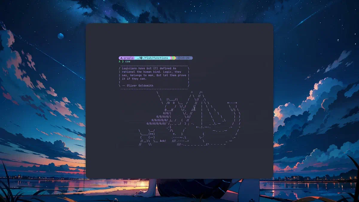 Fortune y Cowsay en Linux con Fish Shell